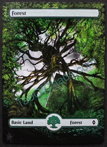 Altered Magic Card - Basic Land, Forest