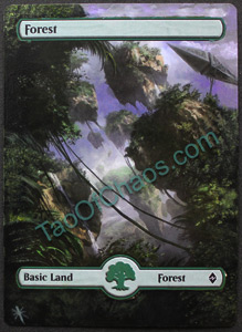 Altered Magic Card - Basic Land, Forest